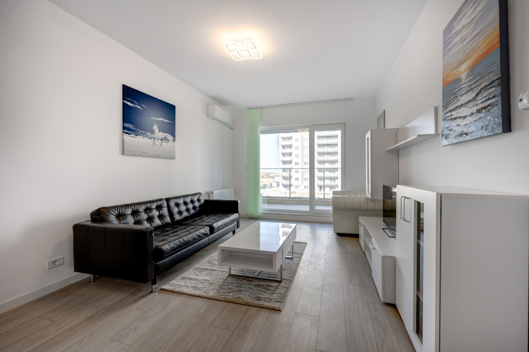 Apartament cu 2 camere - decomandat - mobilat complet - loc parcare - piscina