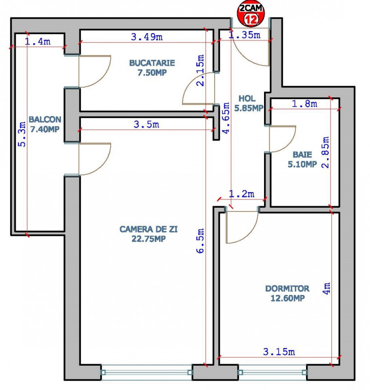 Near Center Residence Lujerului - Apartament cu 2 camere