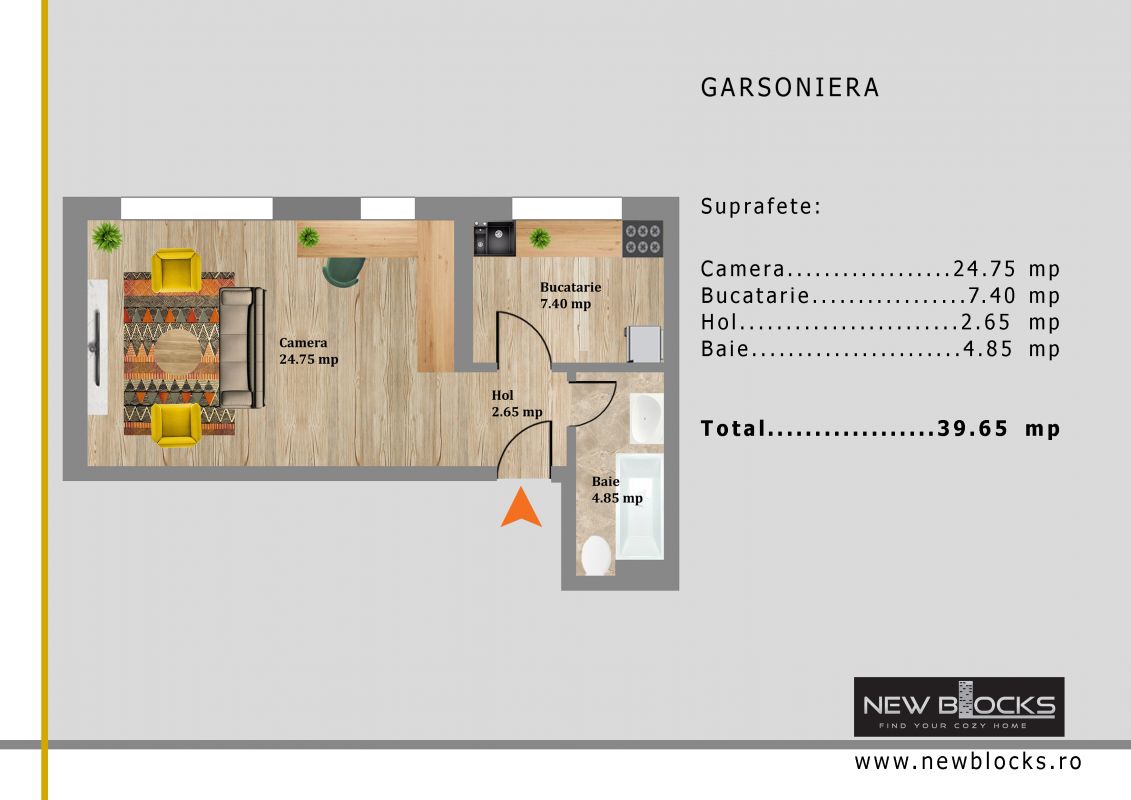 Garsoniera str Copacului - Green Grove Residence